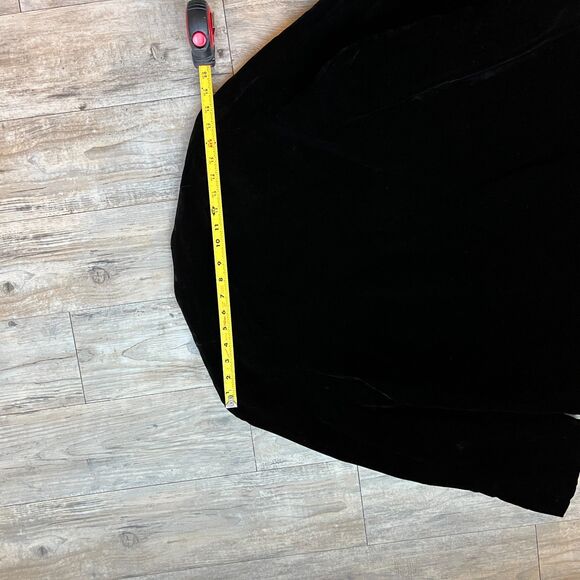 Vtg Antique 30s 40s Black Velvet Lined Tunic Long Sleeve Coat Jacket Sm Med - Picture 6 of 7